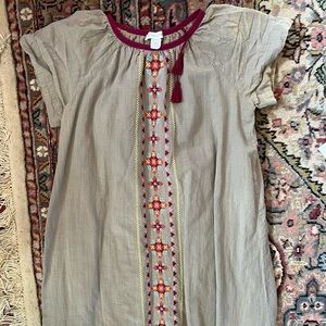 Garnet Hill Embroidered Dress, size L (roughly a 10)